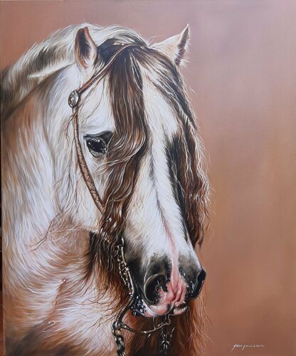 Caballo Blanco by Gorka Gonzalez Crespo, Painting for Sale on Select