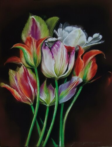 Tulipan by Gorka Gonzalez Crespo, Painting for Sale on Select