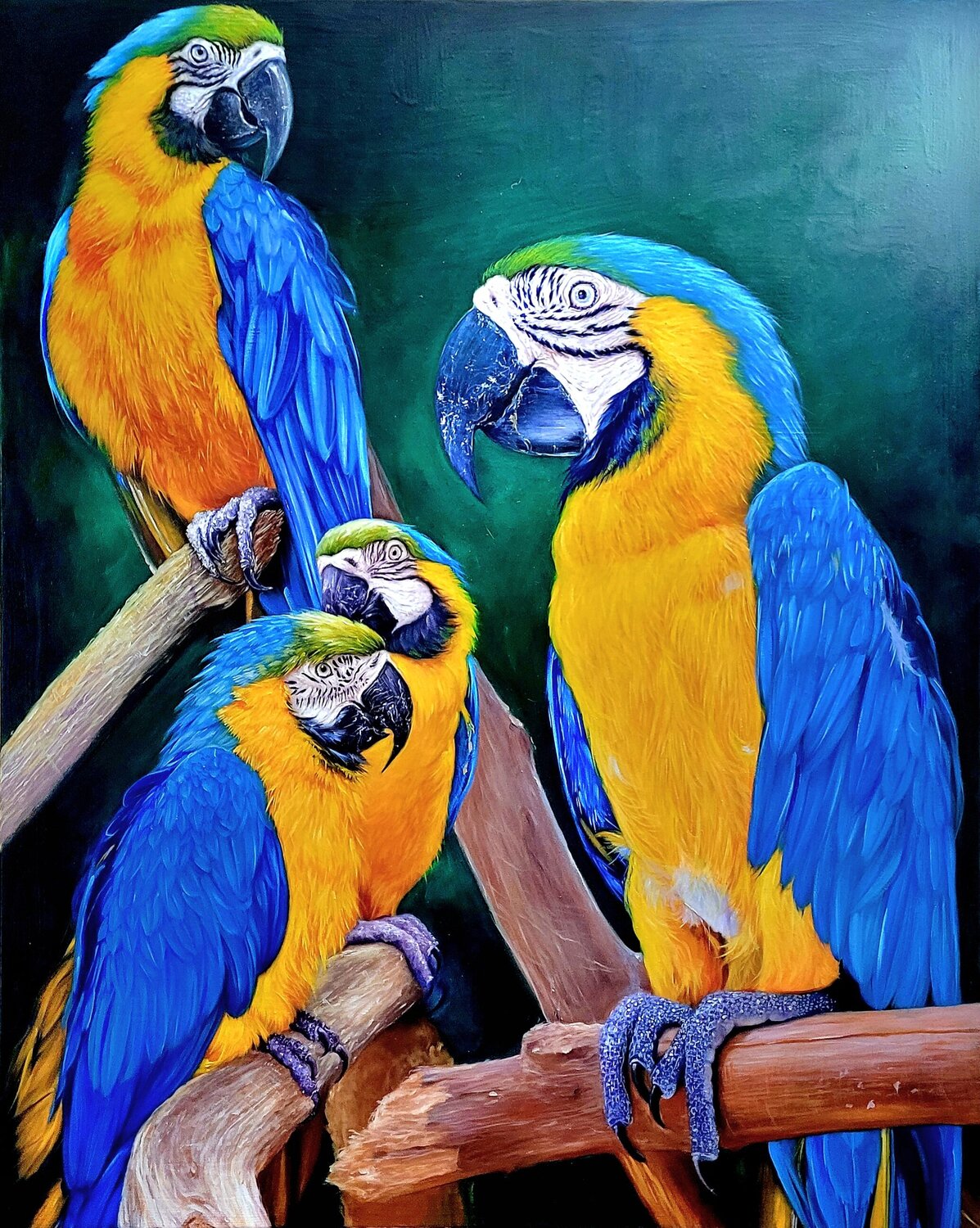 Reunion en la selva Gorka Gonzalez Crespo Original painting for sale