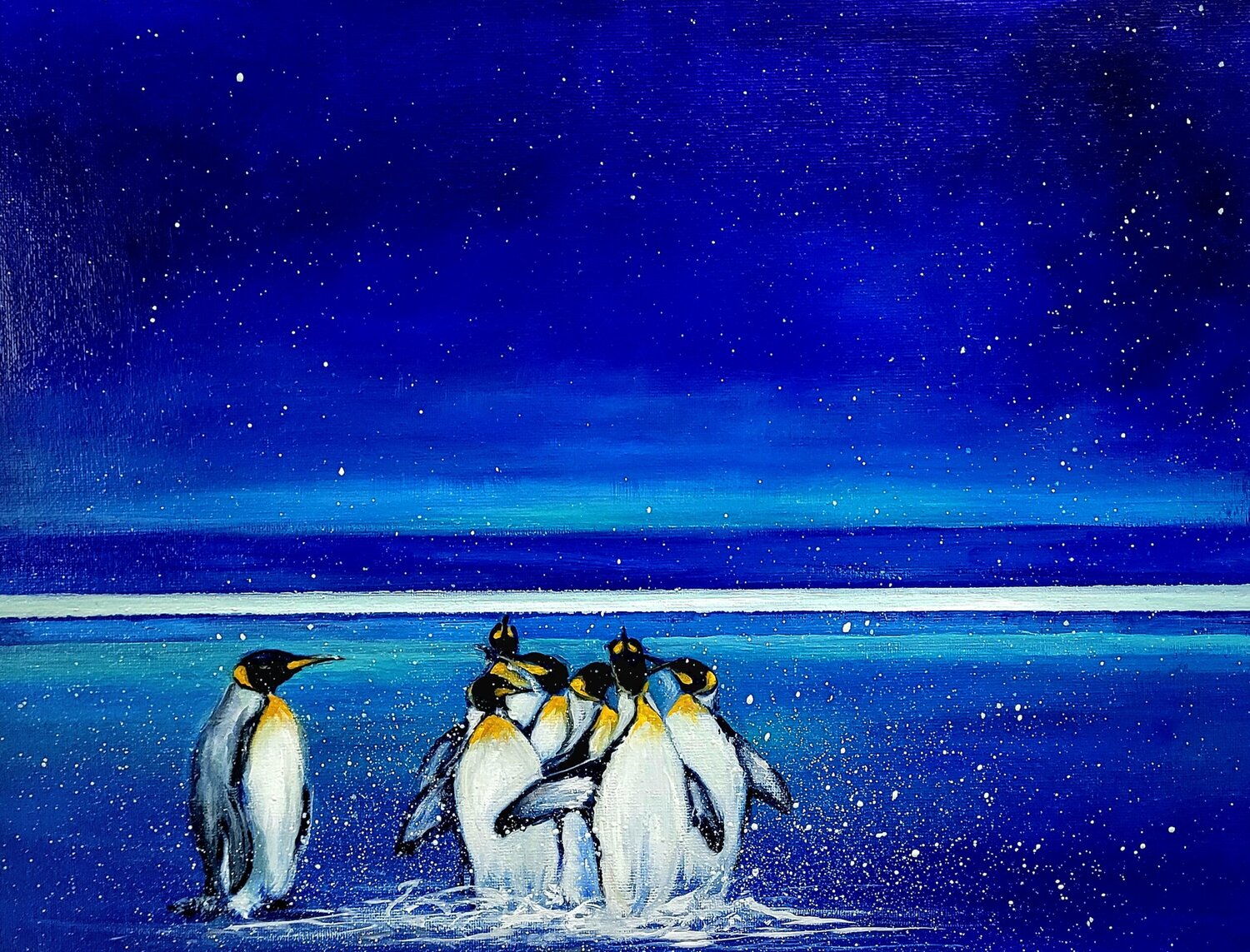 Un dia azul Gorka Gonzalez Crespo Original painting for sale