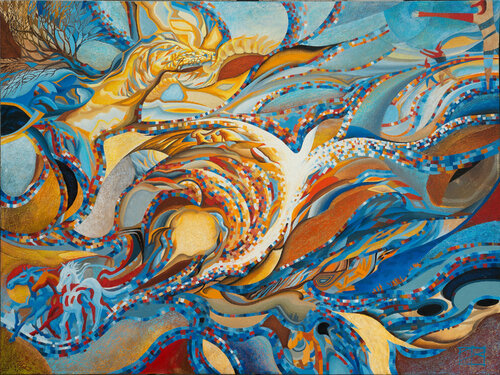 "February Blizzard" by Oleg Lipchenko, Painting for Sale on Select