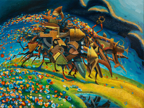 Dancing Machine, April by Oleg Lipchenko, Painting for Sale on Select