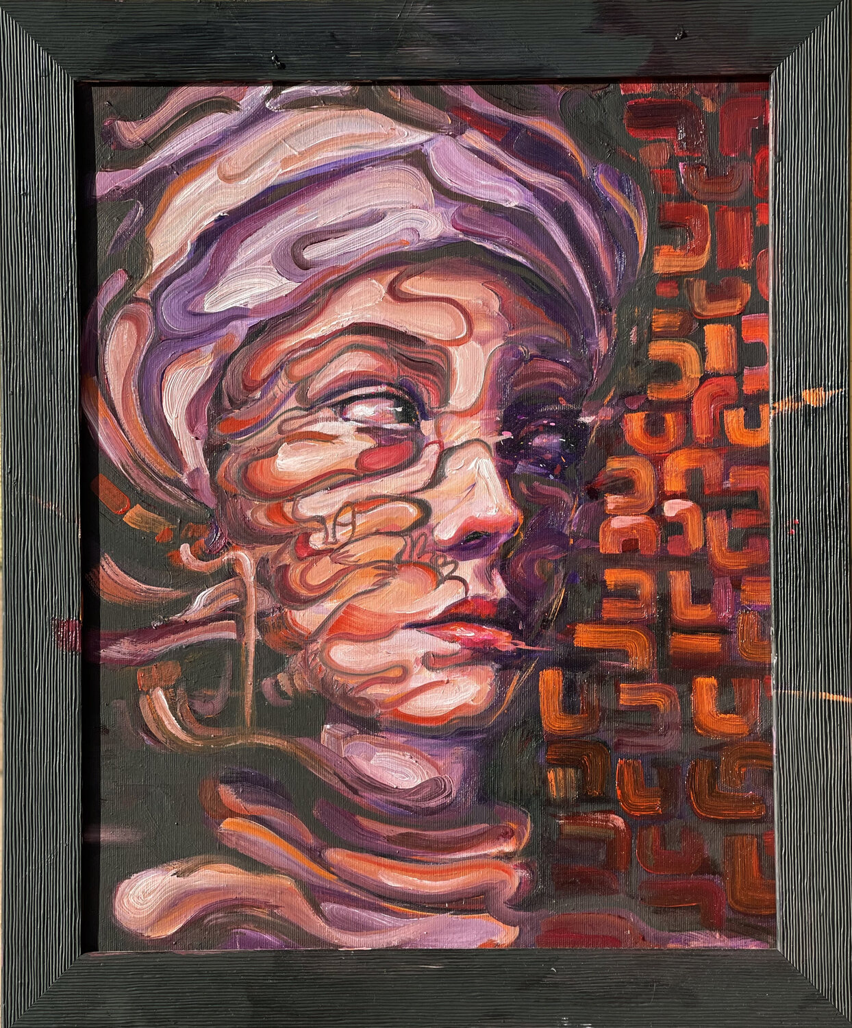 Metaverso- Ultimo abbraccio Antonio Cotecchia Original painting for sale