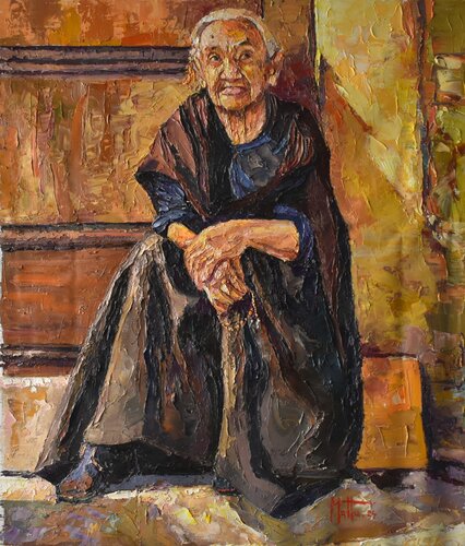 "Tia Anna classe 1921" by Gianni Mattu, Painting for Sale on Select