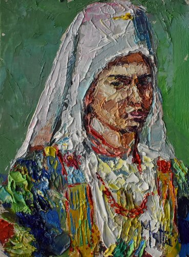 Ragazza di Ollolai by Gianni Mattu, Painting for Sale on Select