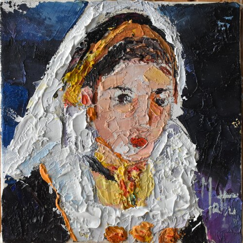 Bimba in abito tradizionae sardo by Gianni Mattu, Painting for Sale on Select