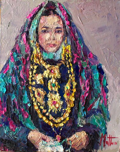 Ragazza di Sinnai by Gianni Mattu, Painting for Sale on Select
