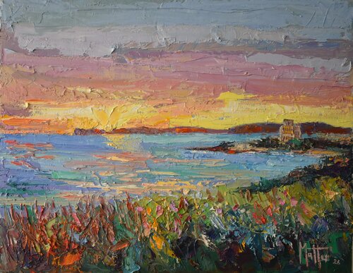 Tramonto sulla riviera by Gianni Mattu, Painting for Sale on Select