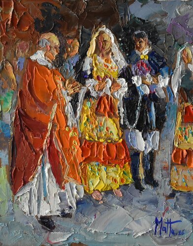 Antico matrimonio selargino von Gianni Mattu, Malerei kaufen auf Select