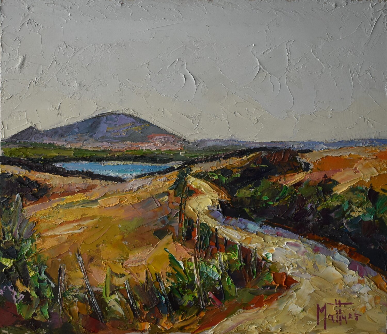Verso il lago Gianni Mattu Original painting for sale