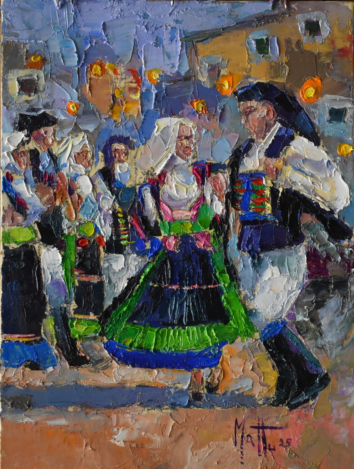 Ballo di Atzara Gianni Mattu Original painting for sale