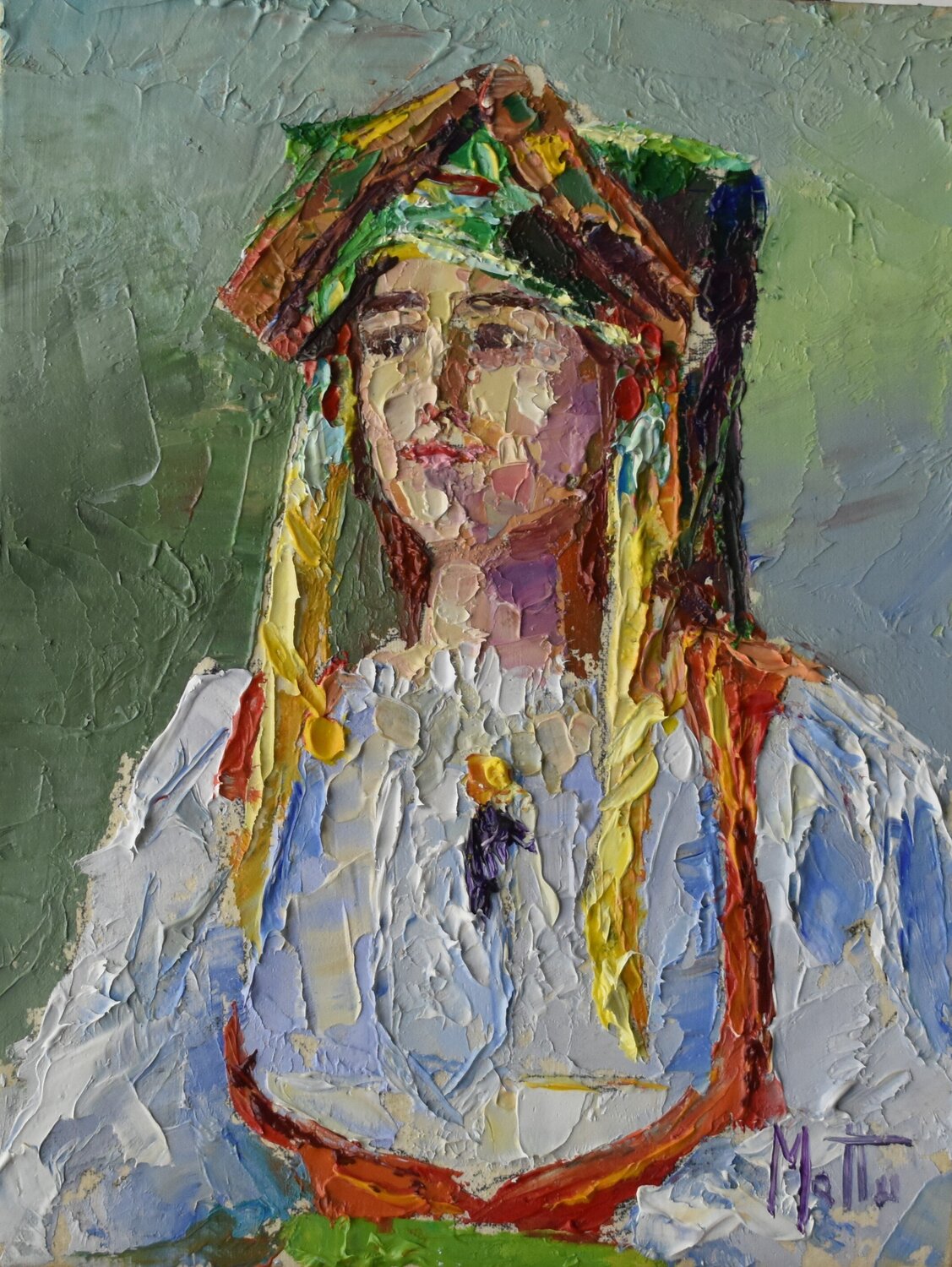 Ragazza di Samugheo Gianni Mattu Original painting for sale