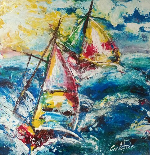Vele al vento by Carla Pistola, Painting for Sale on Select