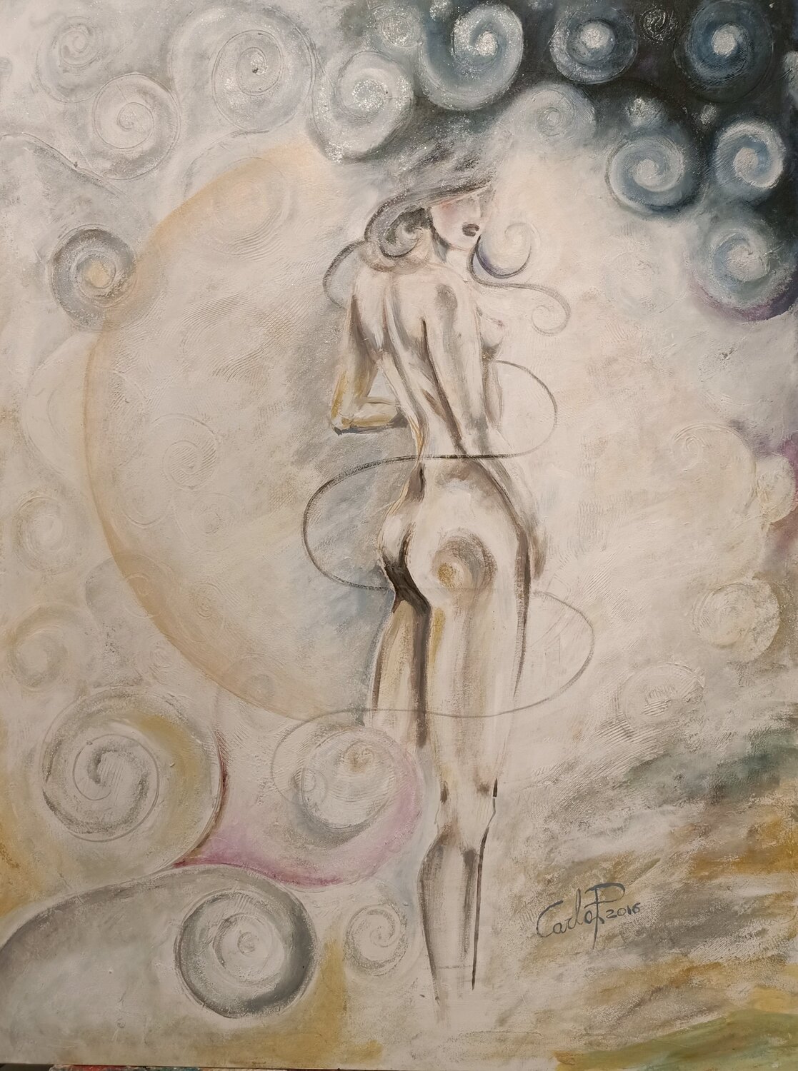 Nudo Carla Pistola Original painting for sale
