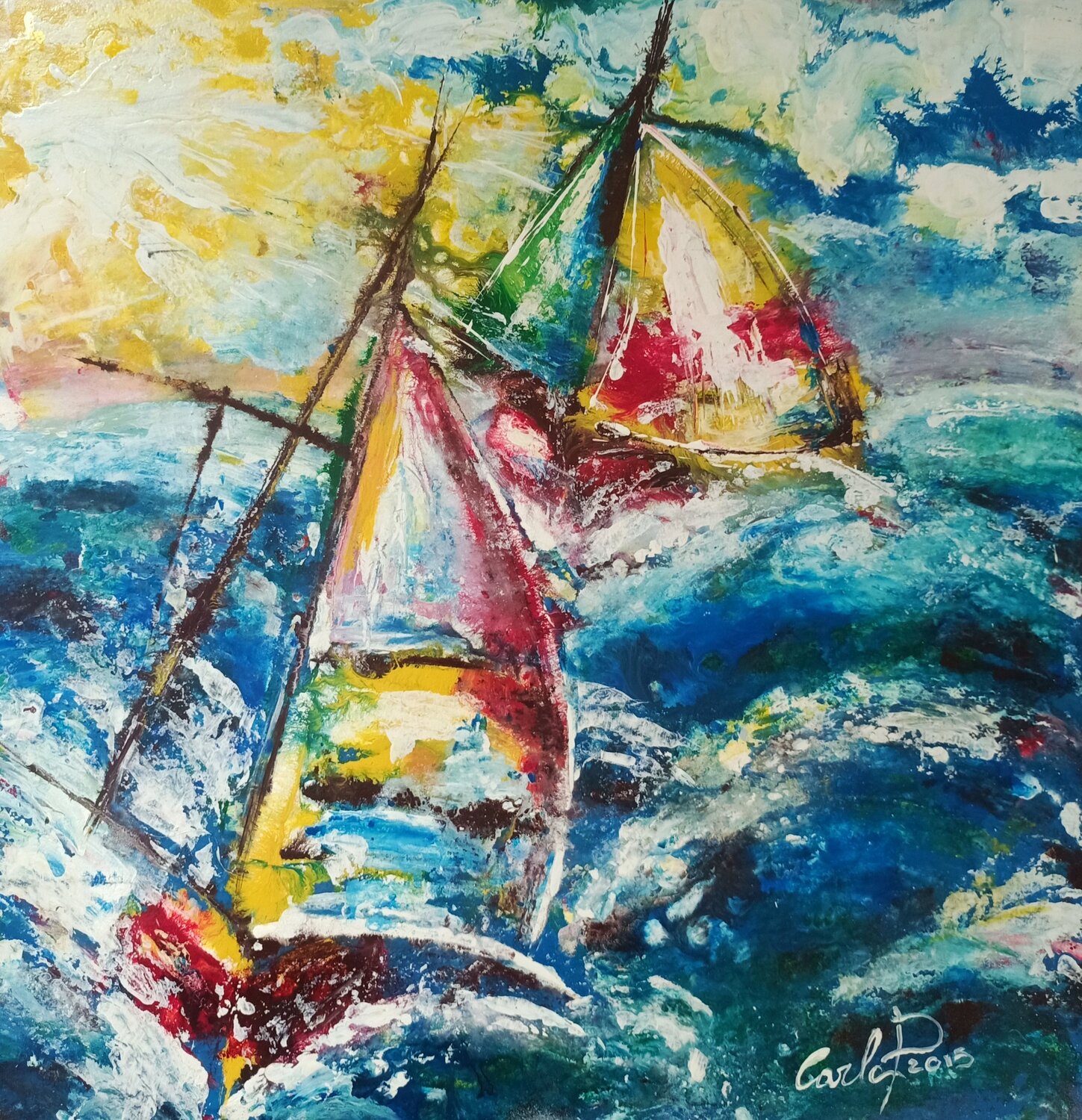 Vele al vento Carla Pistola Original painting for sale