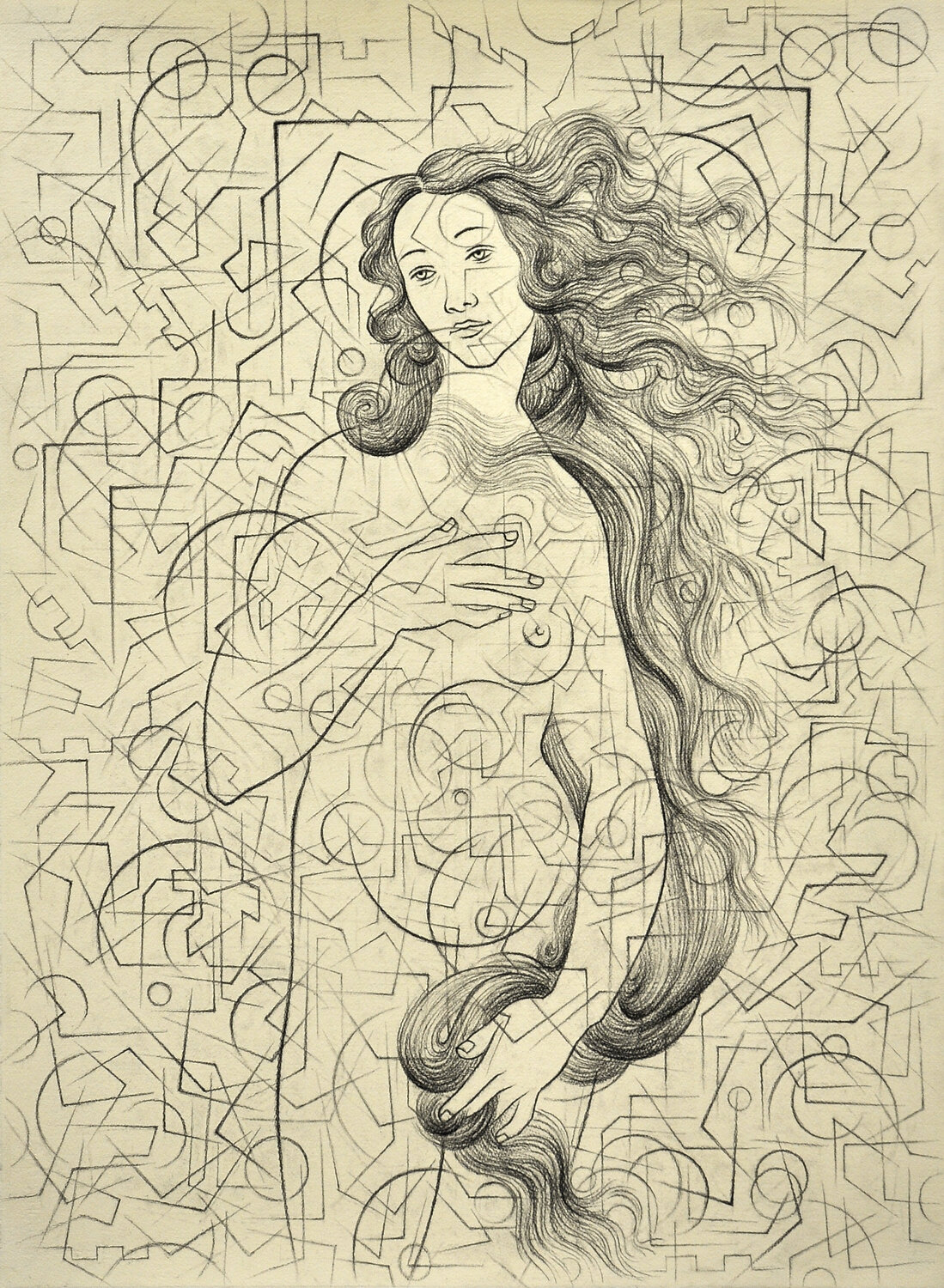 Deux Ex Machina I / Venus / Alexander Valchev Drawing for sale