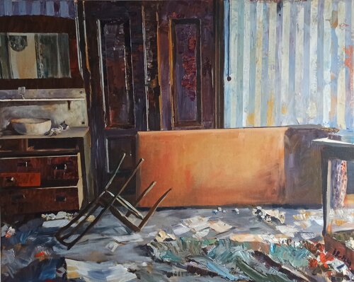 Time Reflections Of History- Interior 1921 by IZABELA Rudzka, Painting for Sale on Select