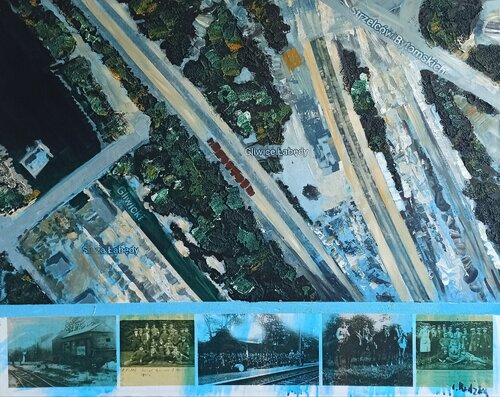Time Reflections of History-  Gliwice by IZABELA Rudzka, Painting for Sale on Select