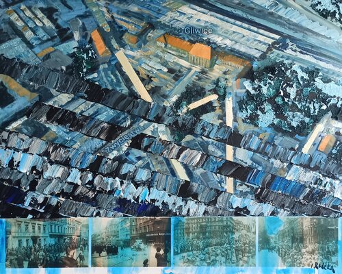 Time Reflections of History-  Gliwice 2 by IZABELA Rudzka, Painting for Sale on Select