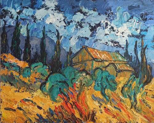 Landscape Energy- My Van Gogh by IZABELA Rudzka, Painting for Sale on Select