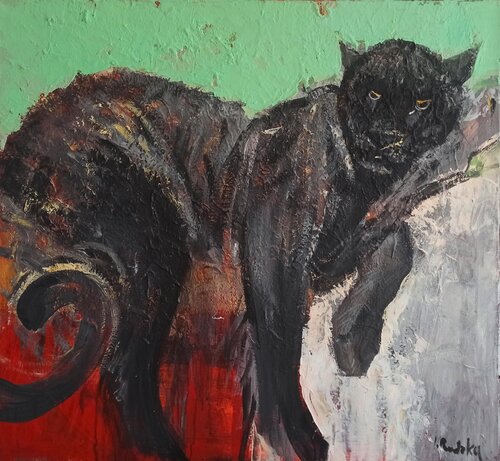 Pnather Luna by IZABELA Rudzka, Painting for Sale on Select