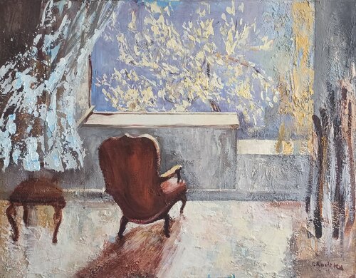 Interior with an Armchair by IZABELA Rudzka, Painting for Sale on Select
