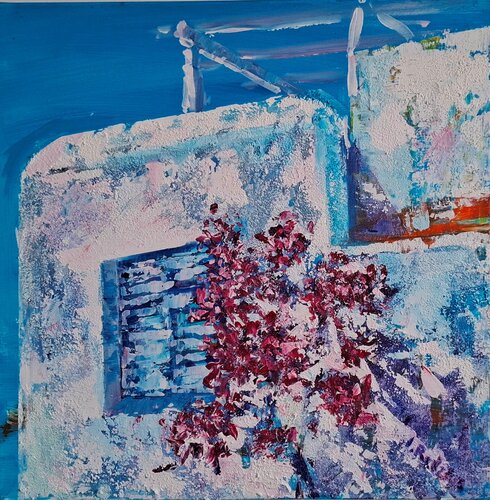 My Greece -Window by IZABELA Rudzka, Painting for Sale on Select