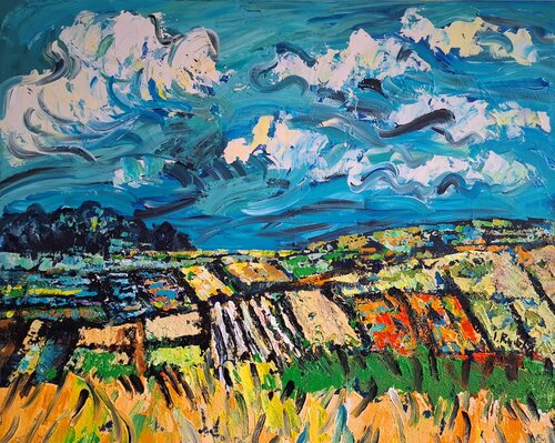 Landscape by Van Gogh by IZABELA Rudzka, Painting for Sale on Select