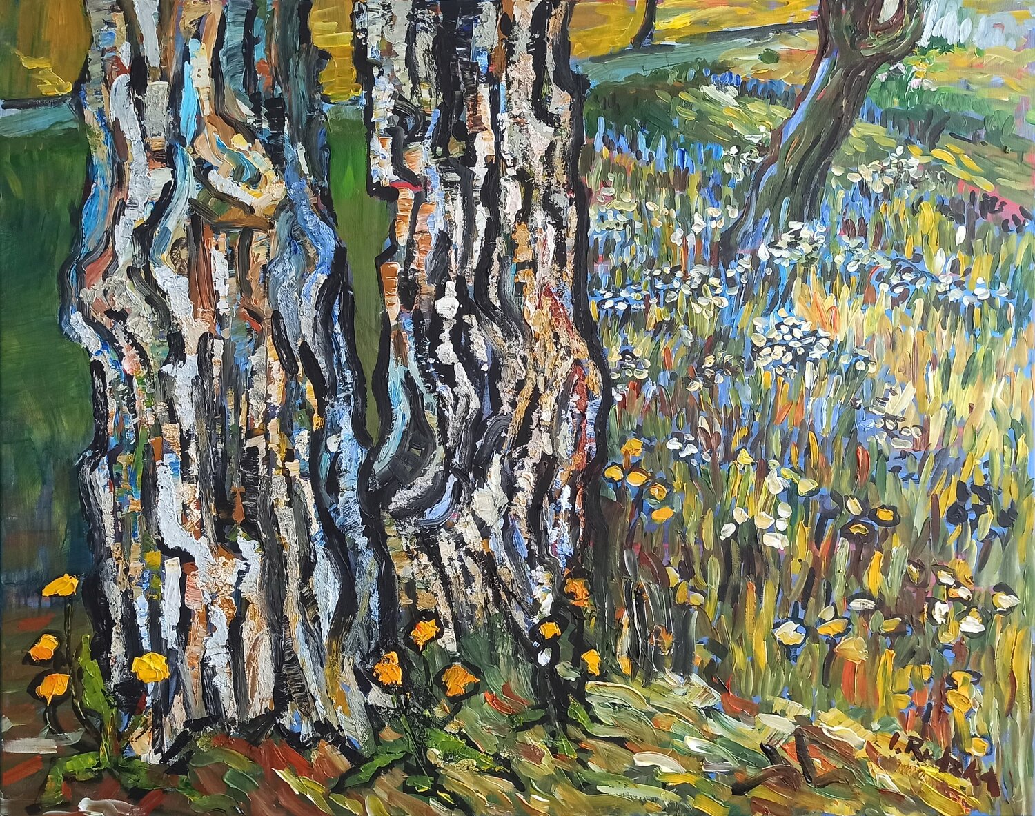 Towards the Nature-My Van Gogh IZABELA Rudzka Original painting for sale