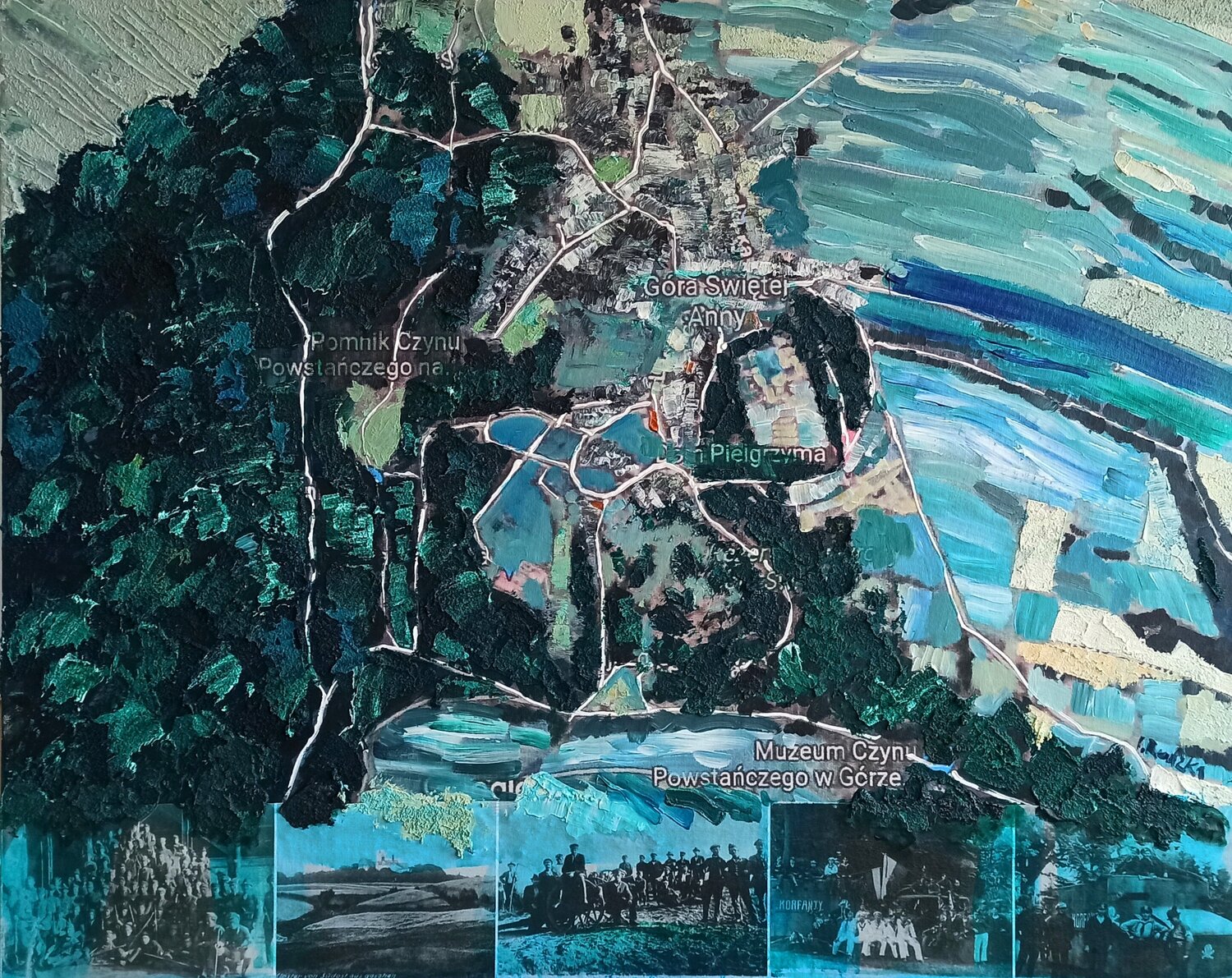 Time Reflections of History-  St. Anna Mountain IZABELA Rudzka Original painting for sale