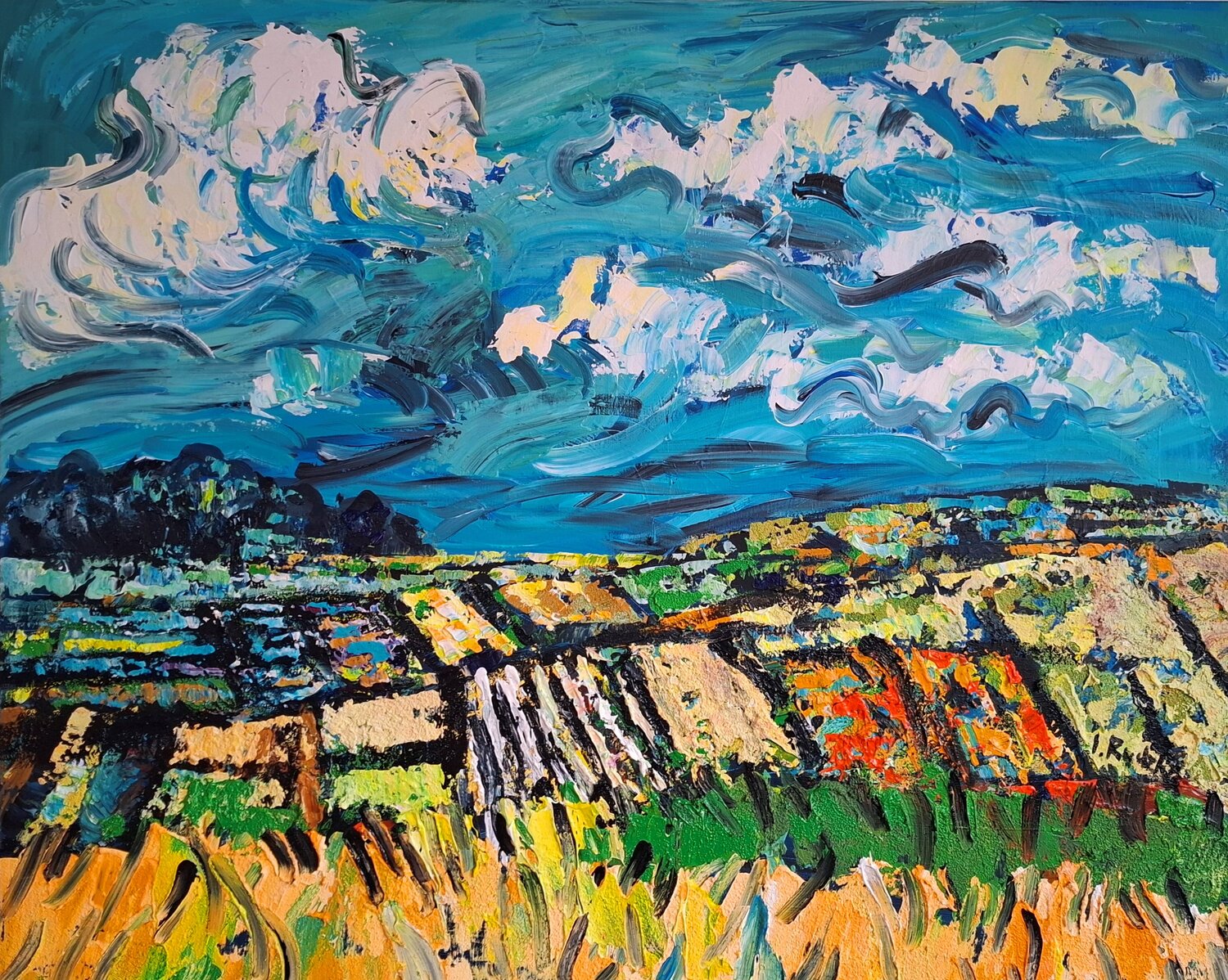 Landscape by Van Gogh IZABELA Rudzka Original painting for sale