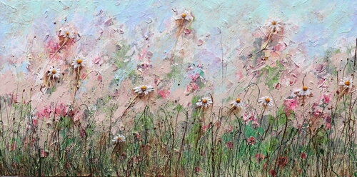 Tu eri la luce della luna piena by Donatella Marraoni, Painting for Sale on Select