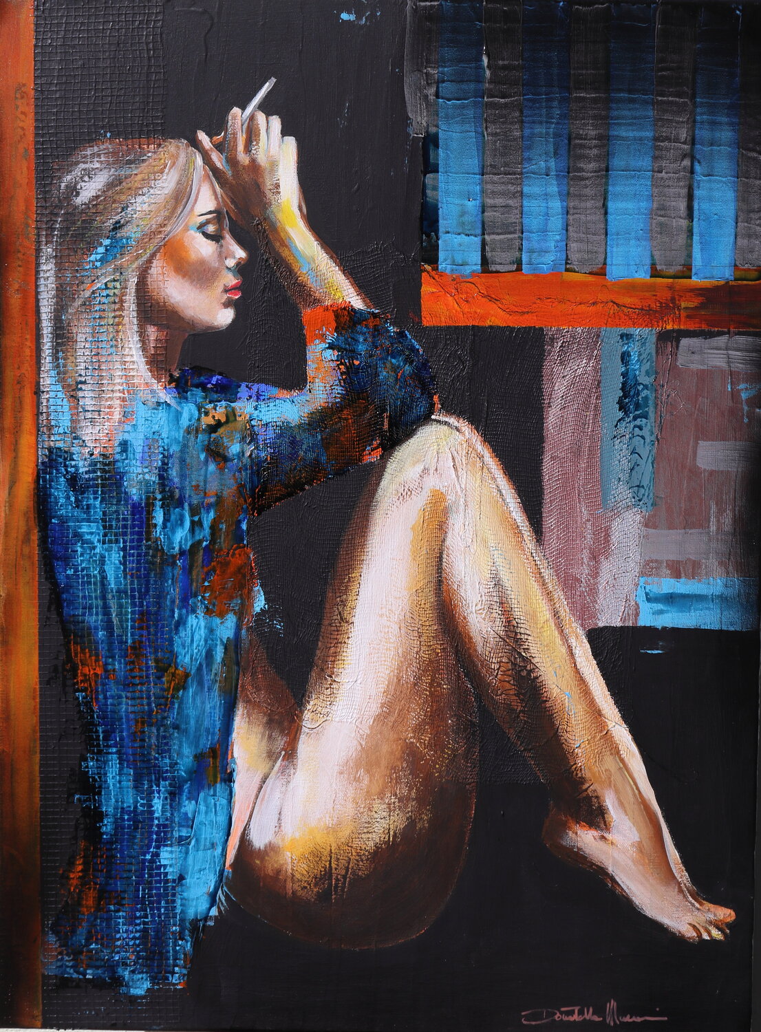 un sorriso dentro al pianto Donatella Marraoni Original painting for sale