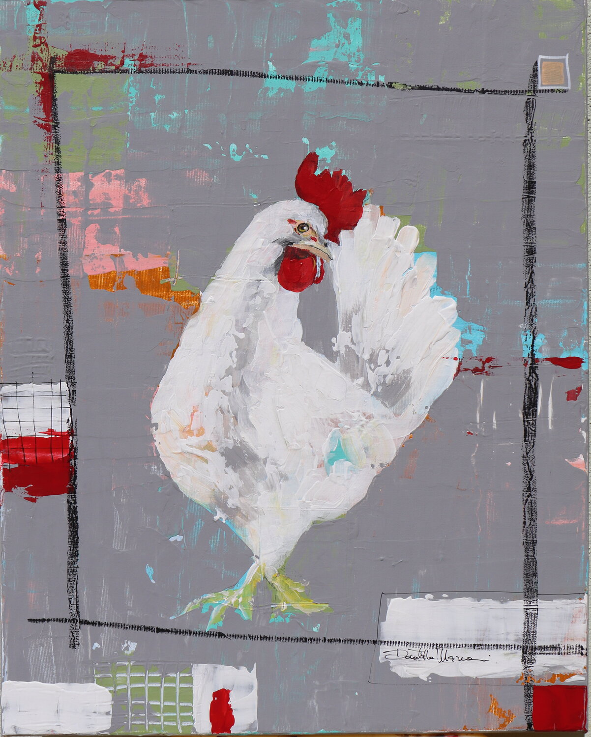 colpo di becco Donatella Marraoni Original painting for sale