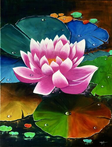 LYS D EAU by Françoise Augustine, Painting for Sale on Select