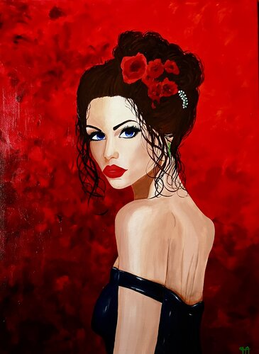 ROUGE DÉSIR by Françoise Augustine, Painting for Sale on Select