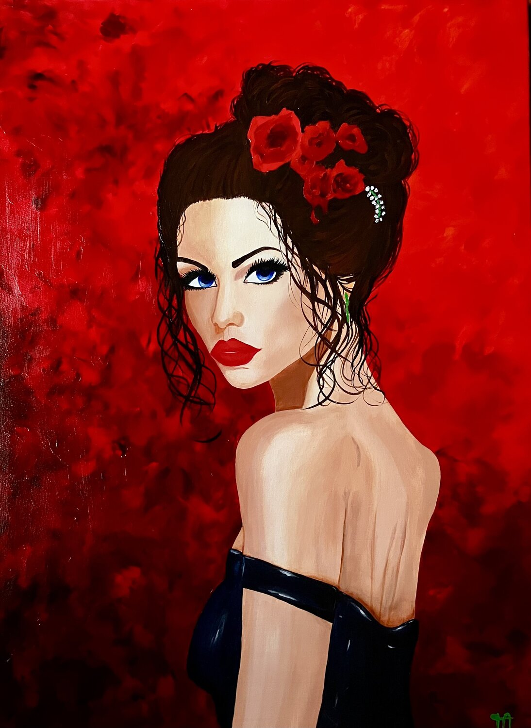 ROUGE DÉSIR Françoise Augustine Original painting for sale
