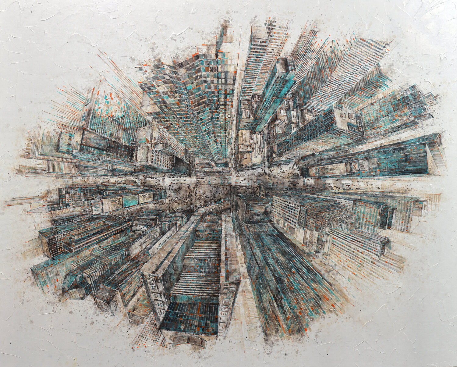 TimeSquare X4 Fernando Arribillaga Martínez Original painting for sale