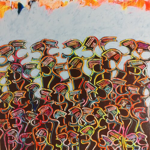 Nématoïdes des plaines 40 by Delphine Dessein, Painting for Sale on Select