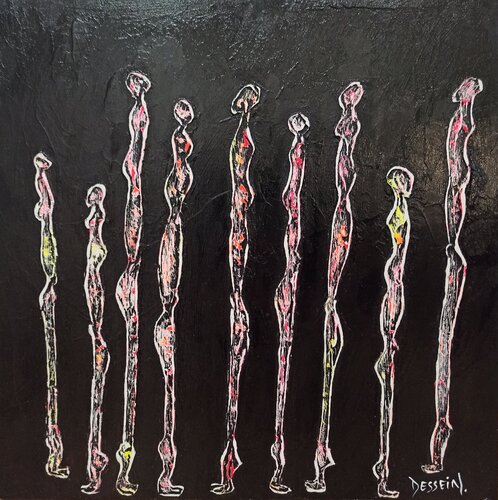 Nématoïdes 28 by Delphine Dessein, Painting for Sale on Select