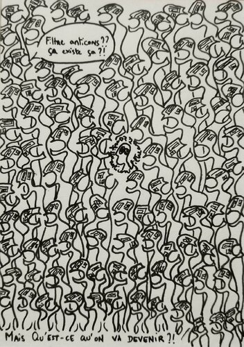 Mais qu'est ce qu'on va devenir !? by Delphine Dessein, Drawing for Sale on Select