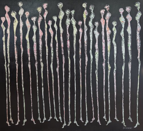 Nématoïdes 3 by Delphine Dessein, Painting for Sale on Select