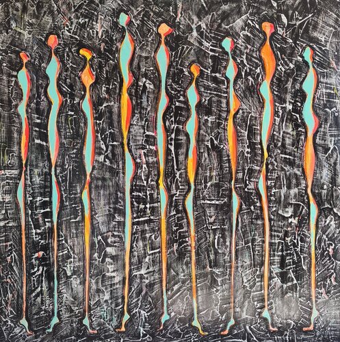 Nématoïdes 11 by Delphine Dessein, Painting for Sale on Select
