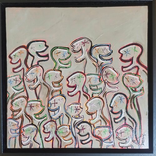 Nématoïdes des Cieux 6 by Delphine Dessein, Painting for Sale on Select