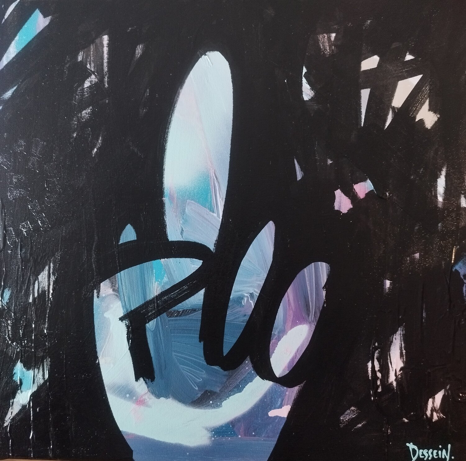 FUCK 7 Delphine Dessein Original painting for sale