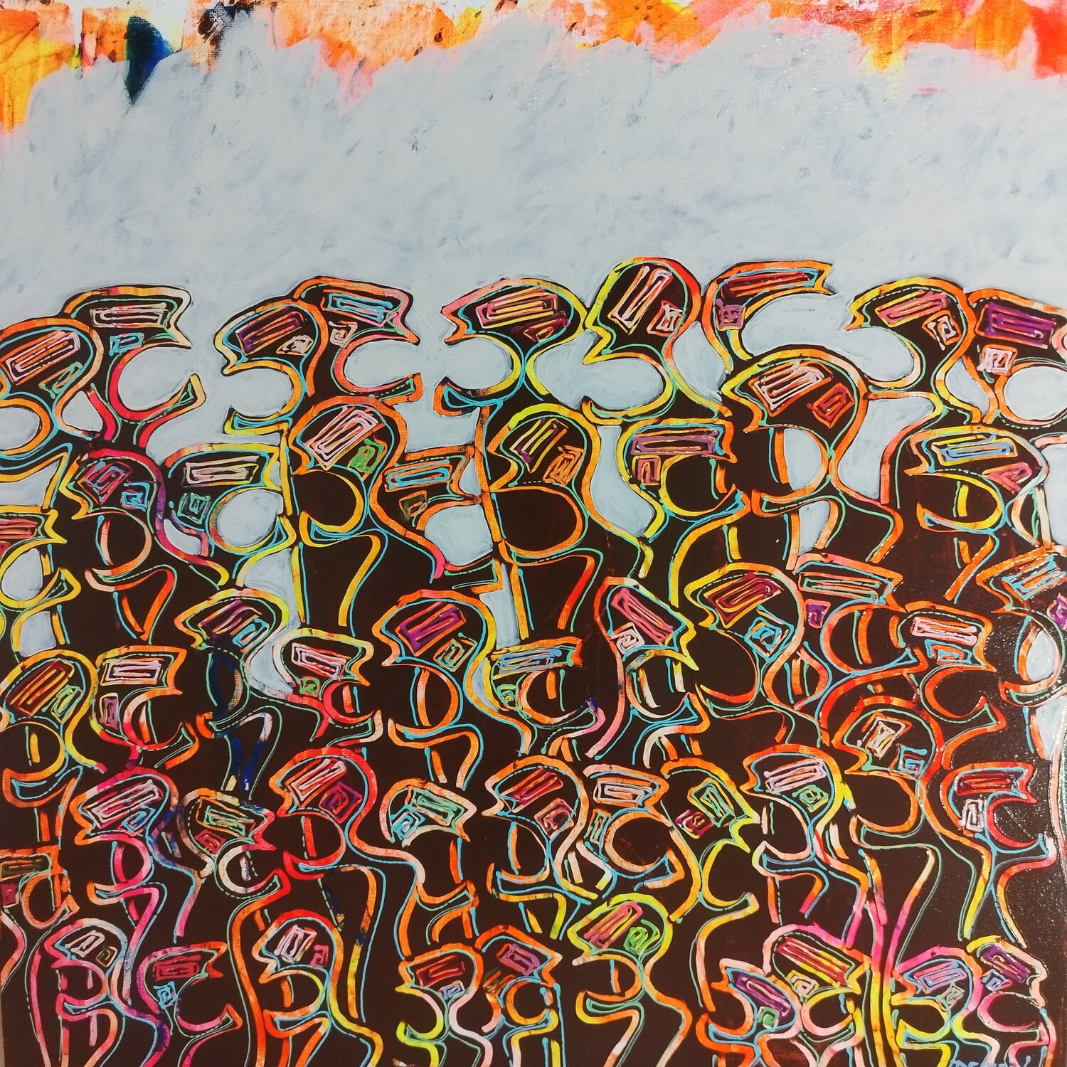 Nématoïdes des plaines 40 Delphine Dessein Original painting for sale
