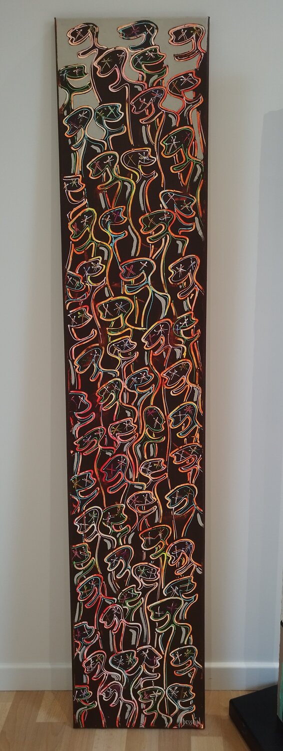 Nématoïdes des Cieux 3 Delphine Dessein Original painting for sale