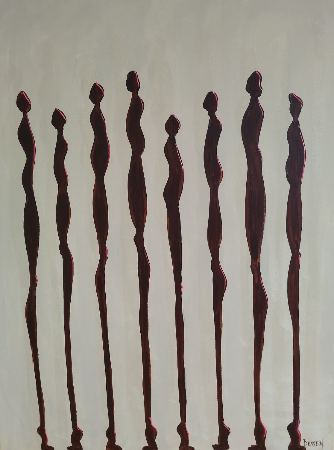 Nématoïdes et la présence des Absents Delphine Dessein Original painting for sale