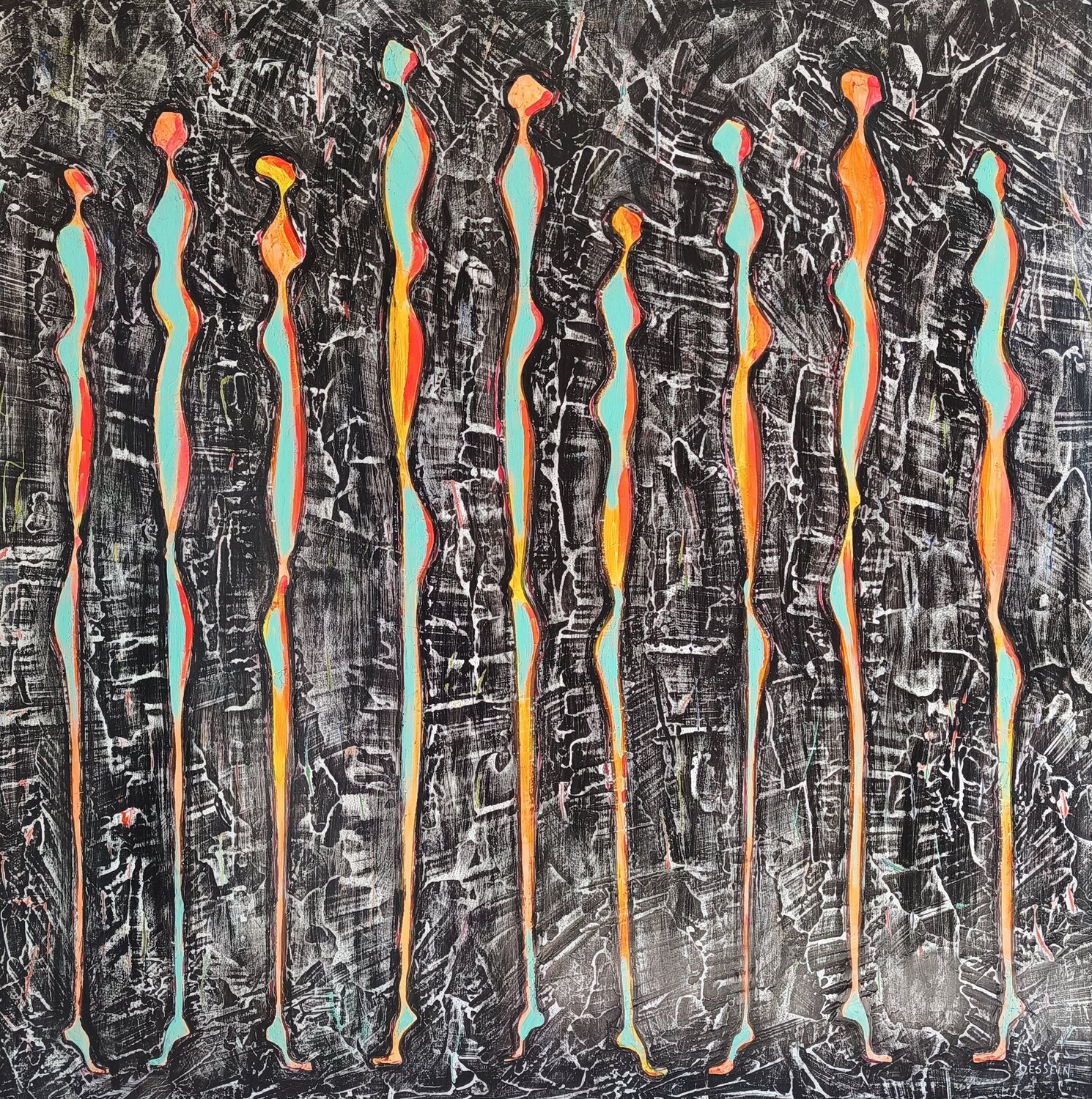 Nématoïdes 11 Delphine Dessein Original painting for sale