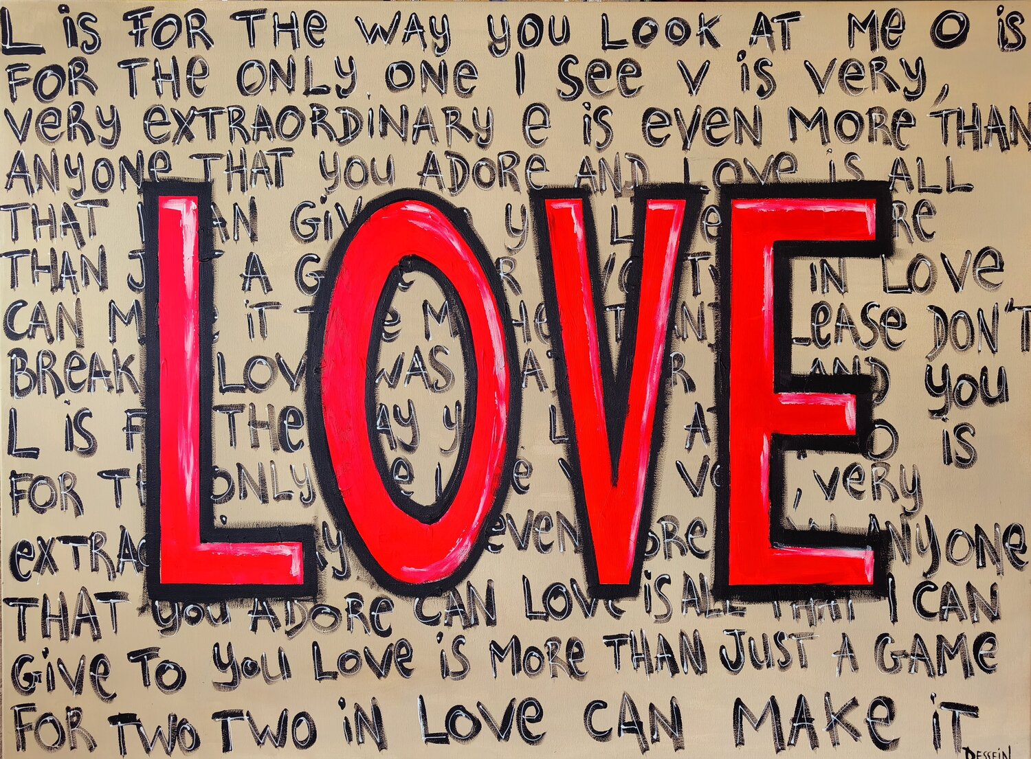 Love Delphine Dessein Original painting for sale